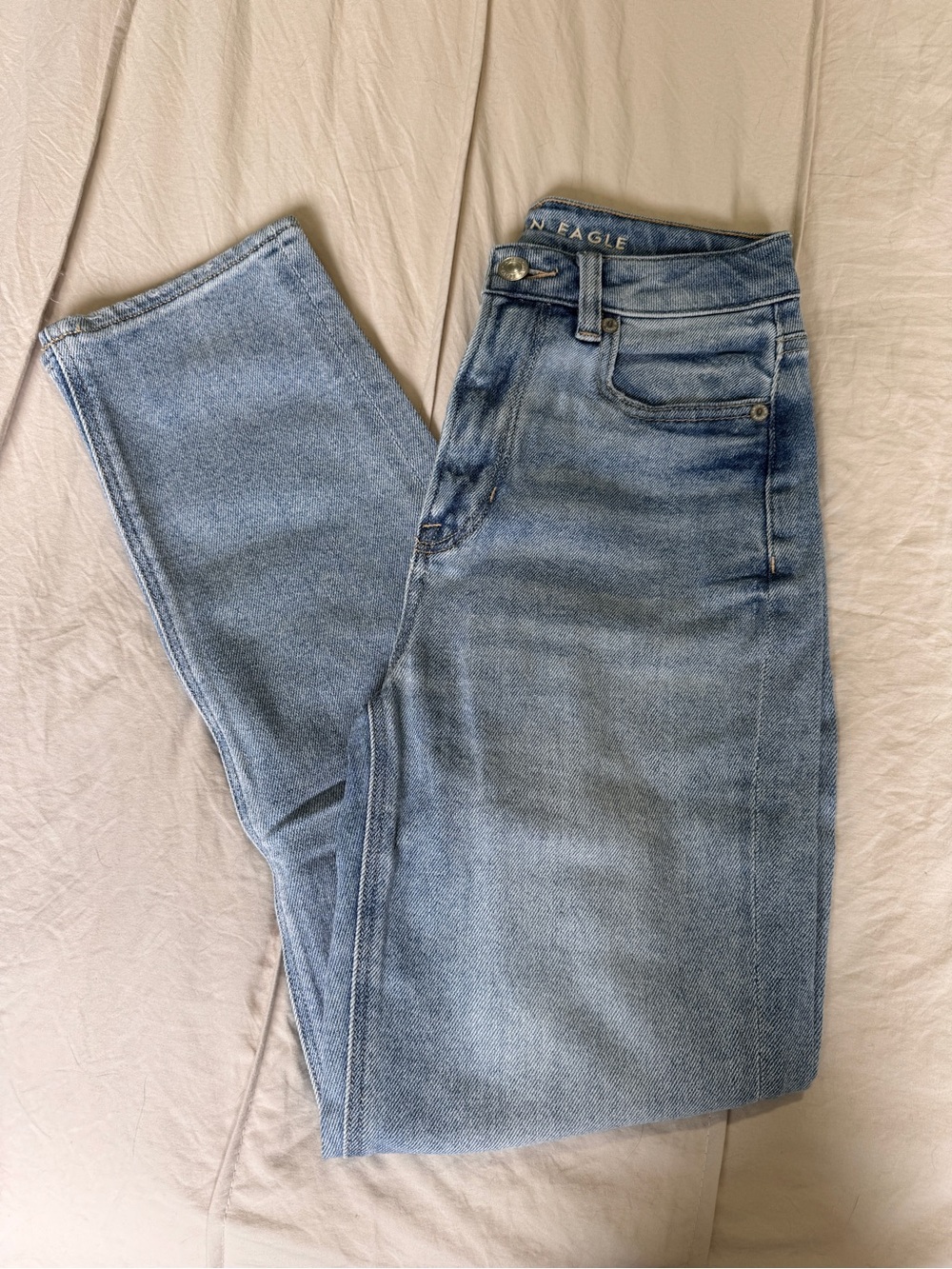 American Eagle Outfitters Light Wash Straight Leg Jeans